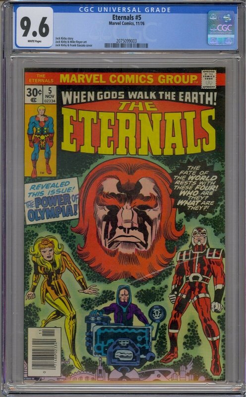 ETERNALS #5 CGC 9.6 WHITE PAGES