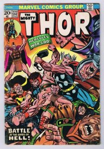 Thor #222 ORIGINAL Vintage 1974 Marvel Comics Hercules