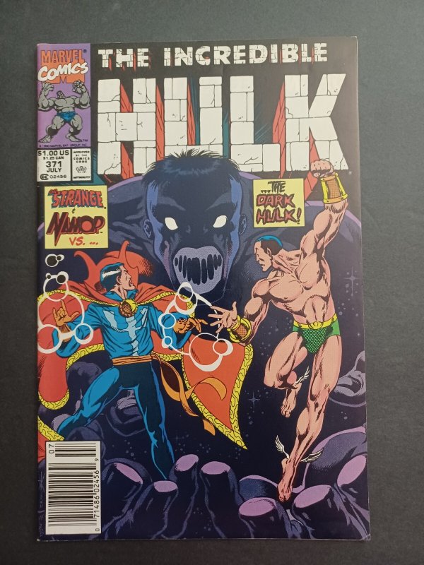 Incredible Hulk #371 newsstand - Mark Jeweler Variant - Namor - 1989 - (-NM)