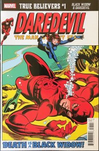 Marvel Comics True Believers BLACK WIDOW & DAREDEVIL Comic — Reprint of Issue 81