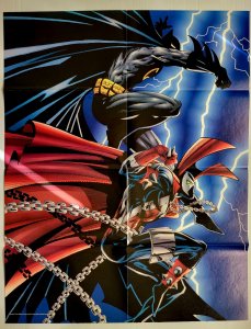 Vintage 1994 Batman x Spawn Todd McFarlane DC + Image Comics 25” x 19.75” Poster