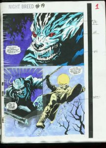 CLIVE BARKER'S NIGHT BREED #19 COLOR GUIDES PROD. ART- VG