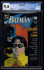 Batman #427 CGC NM 9.4 White Pages Death in the Family Part Two!