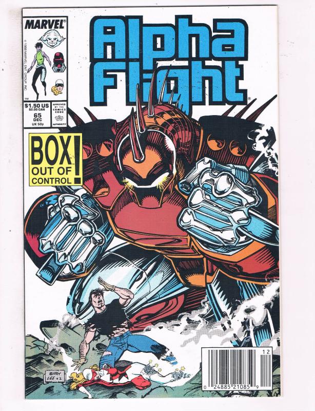 Alpha Flight #65 VF Marvel Comics Comic Book Dec 1988 DE23