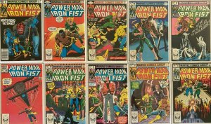 Powerman & iron fist comic from:#80-121 24 diff avg 7.0 range 6.0-8.0 (1982-86)