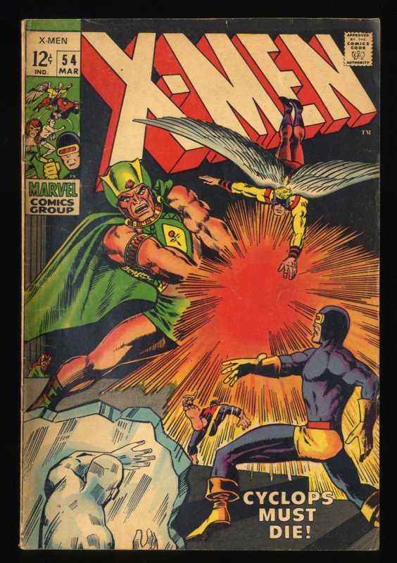 X-Men #54 VG+ 4.5 1st Appearance Alex Summers and Living Pharaoh!