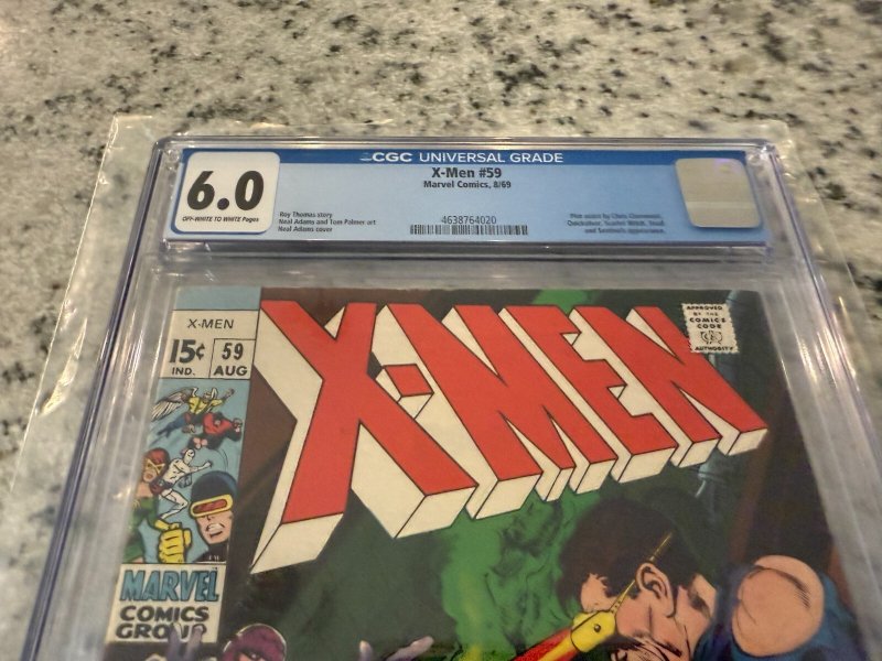 (Uncanny) X-Men # 59 CGC Graded 6.0 Marvel Comic Book Neal Adam JH18