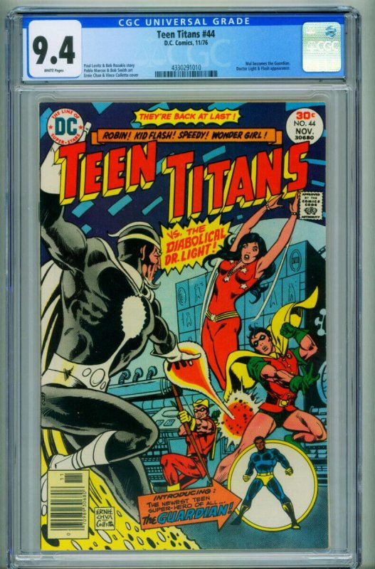 TEEN TITANS #44 CGC 9.4 Doctor Light-comic book 4330291010