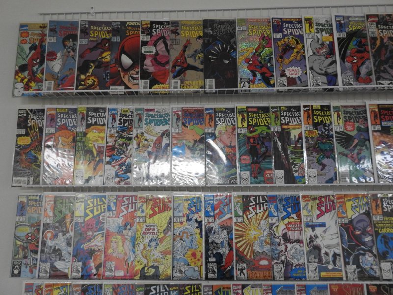 Huge Lot 140+ Comics W/ Spectacular Spider-Man, Silver Surfer, +More! see desc