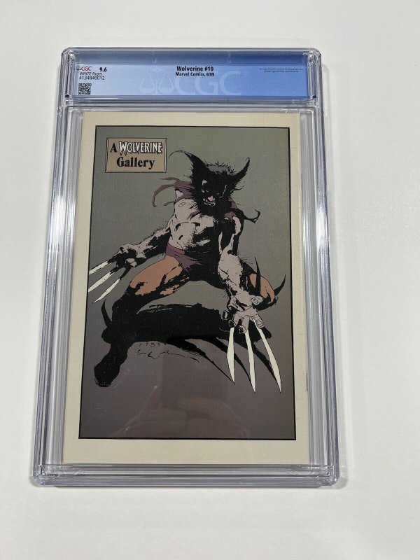 Wolverine 10 cgc 9.6 White Pages Marvel 1989  