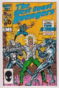 West Coast Avengers #7 Ultron | Hawkeye | Wonder Man (Marvel, 1986) FN/VF