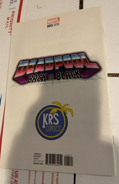 Deadpool: Back In Black #5 Tyler Kirk ham Sketch (2016) light crease on cover