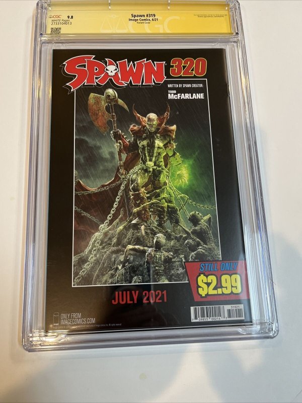 Spawn (2021) # 319 (CGC 9.8 WW SS) Signed & Sketch Carlo Barberi | Census=1