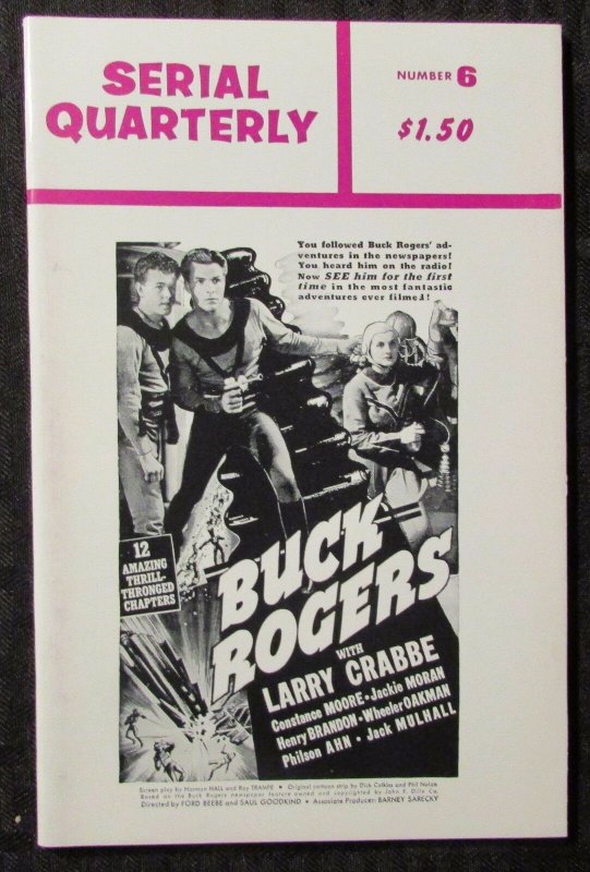1967 SERIAL QUARTERLY Fanzine #6 FVF/VF- Buck Rogers w/ Larry Crabbe