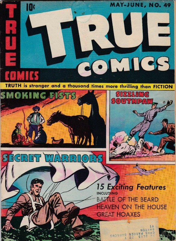 True Comics 49 VG-  1st appearance of Secret Warriors (June. 1946)