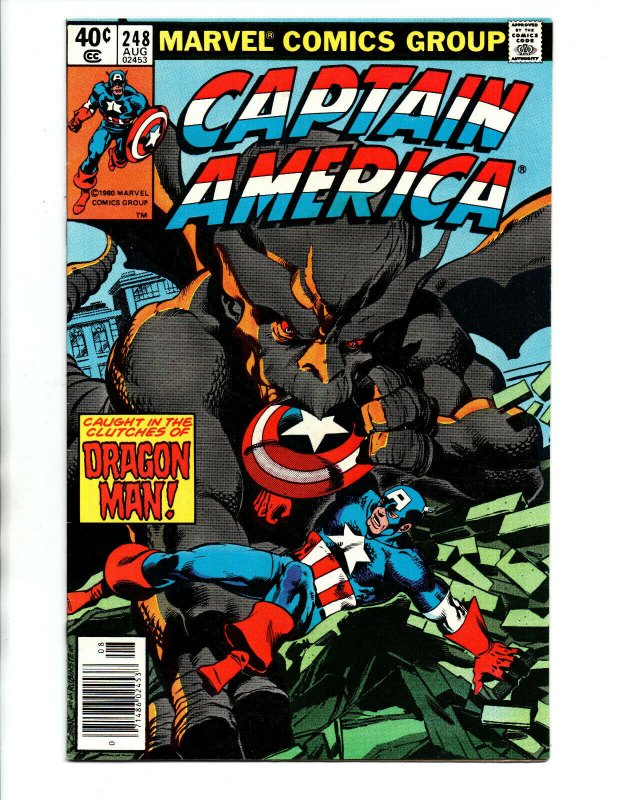 Captain America #248 newsstand - Falcon - 1980 - VF