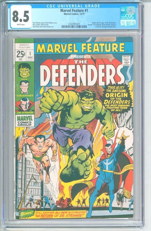 1971 Marvel Comics #1 CGC 8.5 1st Defenders!