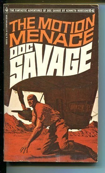 DOC SAVAGE-THE MOTION MENACE-#63-ROBESON-VG/FN-JAMES BAMA COVER-1ST ED VG/FN