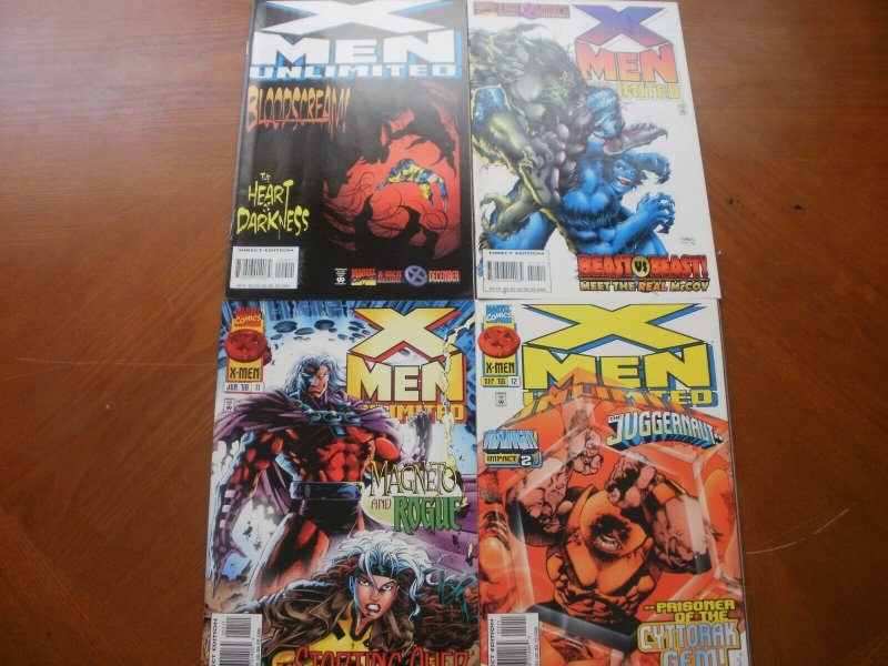 4 Near-Mint Marvel Comic: X-MEN UNLIMITED #9 10 11 12 Heart Darkness Beast Rogue