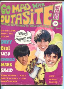 MAG: Outasite 4/1968 #3-Sajid cover-Davy Jones, Desi, Cowsills, Marc Lindsay-...