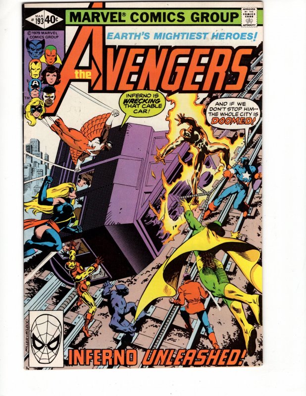 The Avengers #193 INFERNO UNLEASHED! bronze Age MARVEL