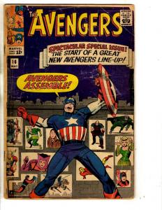 Avengers # 16 GD Marvel Comic Book Kang Iron Man Hulk Thor Captain America RH3