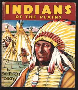 Indians of The Plains 1940-Rand McNally-Comic book style art by famous artist...