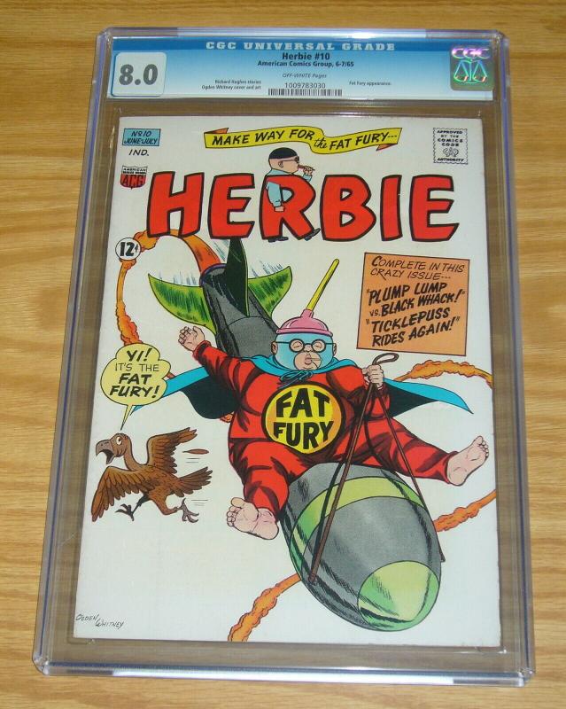 Herbie #10 CGC 8.0 ogden whitney - fat fury - silver age ACG 1965 bomb cover