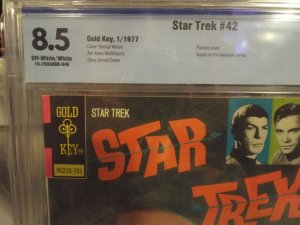 Star Trek #42 - CBCS 8.5 - OW/W (GOLD KEY 1977) Painted Cover - RARE