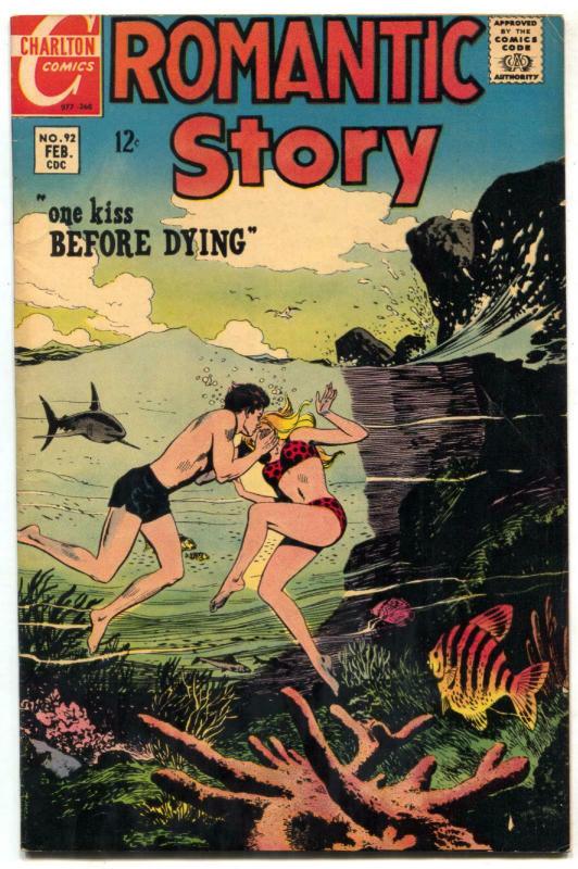 Romantic Story #92 1968- Charlton- Shark cover F/VF