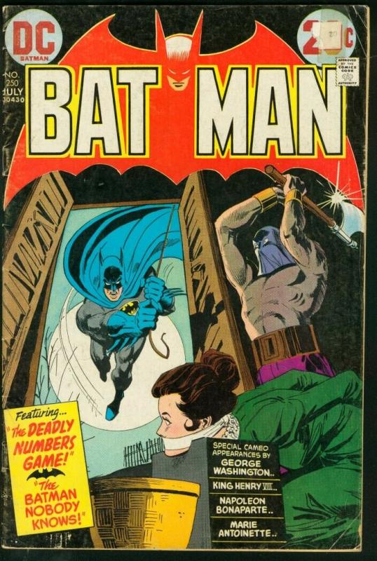 BATMAN #250-1973-DC-WOMAN TIED UP ON COVER-very good VG