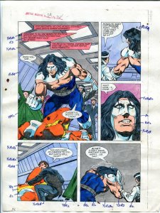 Justice Machine #24 Page #16 1988 Original Color Guide 