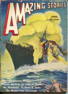 Amazing Stories 4/1931-L Morey horror cover-early sci-fi pulp thrills-G-