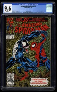 Amazing Spider-Man #375 CGC NM+ 9.6 White Pages Venom!