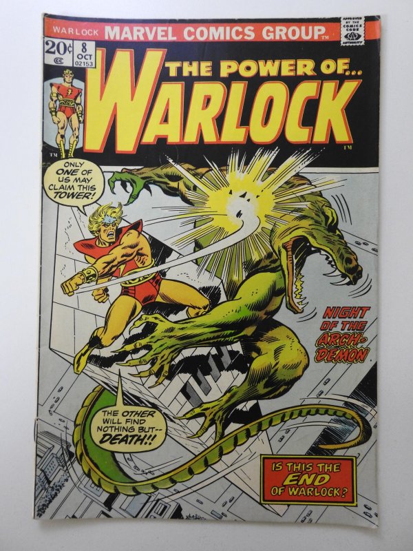 Warlock #8 (1973) The End of Warlock? Solid VG Condition!
