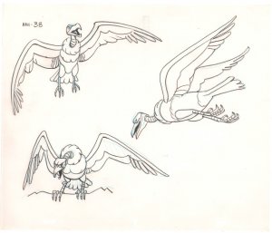 Masters of the Universe Animation Art #38 - D - Vulture - 1980s by Ric Estrada