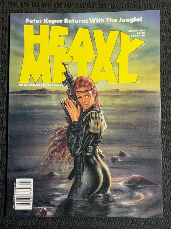 1992 March HEAVY METAL Magazine VF 8.0 Peter Kuper Returns w/ The Jungle