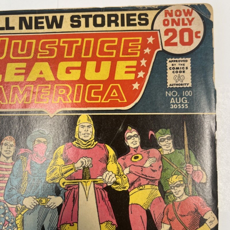 Justice League of America #100 , DC 1972Comic, 1st Nebula Man,  GD+