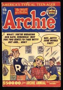 Archie Comics #56 GD 2.0