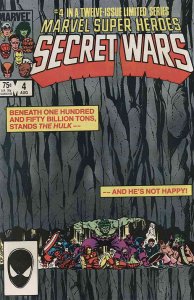 Marvel Super Heroes Secret Wars #4 VF ; Marvel | Hulk Under Mountain