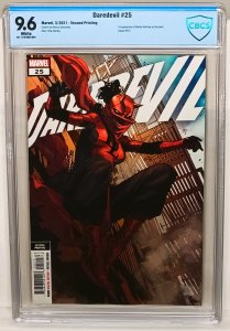 DAREDEVIL #25 CBCS 9.6 2nd Print Marco Checchetto Elektra as Daredevil Cover