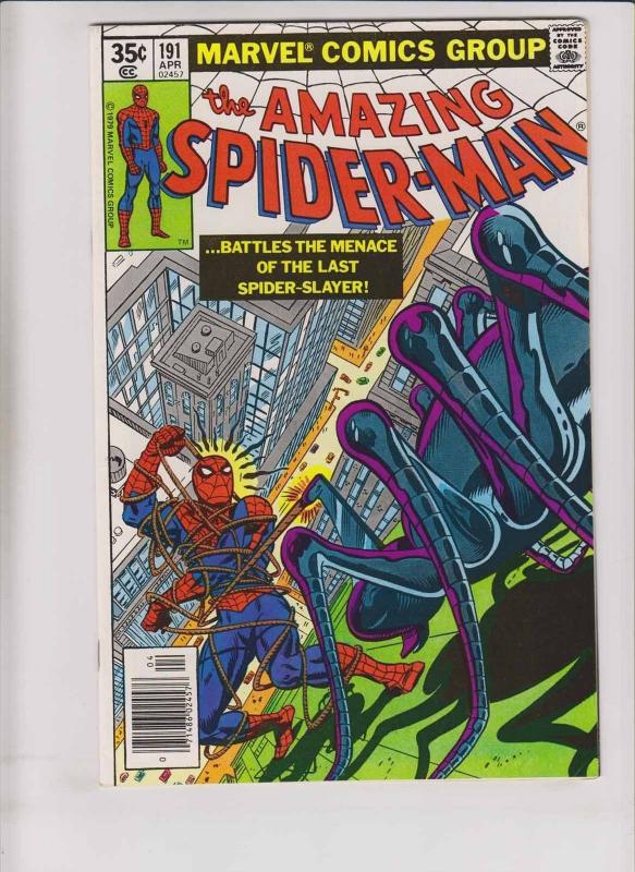 Amazing Spider-Man #191 VF april 1979 - spider-slayers - marv wolfman - pollard