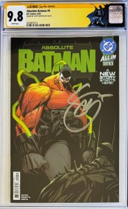 ABSOLUTE BATMAN #9 CGC 9.8 SS?DRAGOTTA COVER A SIGNED SCOTT SNYDER