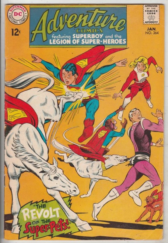 Adventure Comics #364 (Jan-68) FN/VF Mid-High-Grade Legion of Super-Heroes, S...