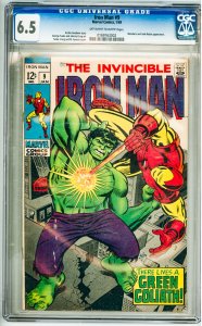 Iron Man #9 (1969) CGC 6.5! OWW Pages!