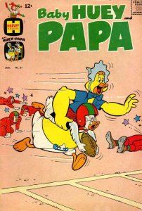 Baby Huey and Papa #21 VG ; Harvey | low grade comic All Ages Football Cover 196