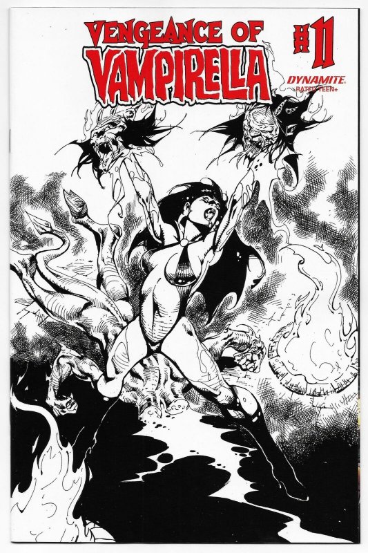 Vengeance Of Vampirella #11 Castro 1:11 B&W FOC Variant (NM)