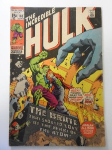 The Incredible Hulk #140 (1971) VG Condition moisture stain