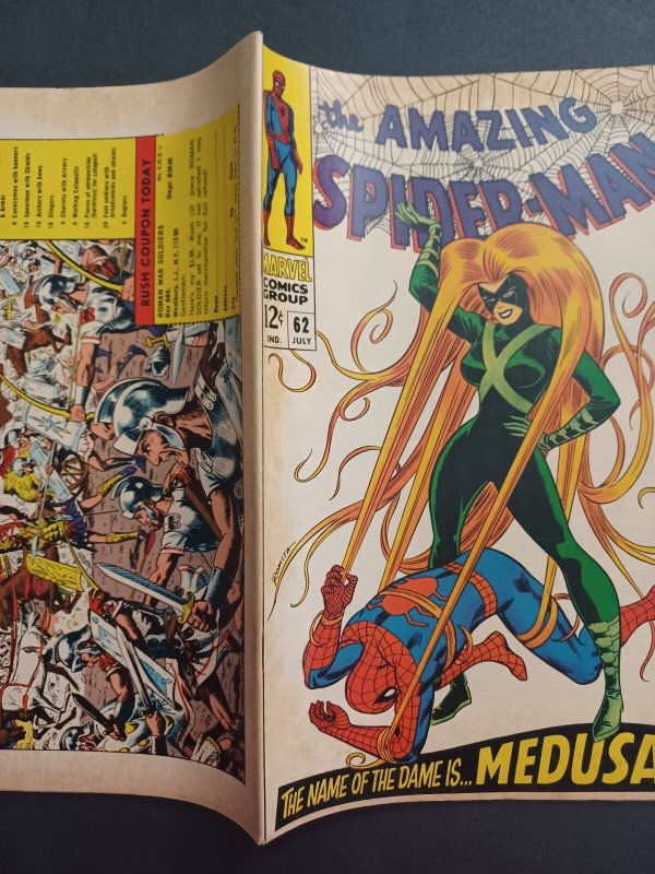 Amazing Spider-Man #62 - Medusa - Gwen Stacy - Romita sr - 1968 - VG/FN