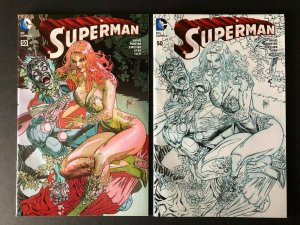 DC Superman 50 ComicXposure Guillem March Poison Ivy Color / B&W Variants - NM+